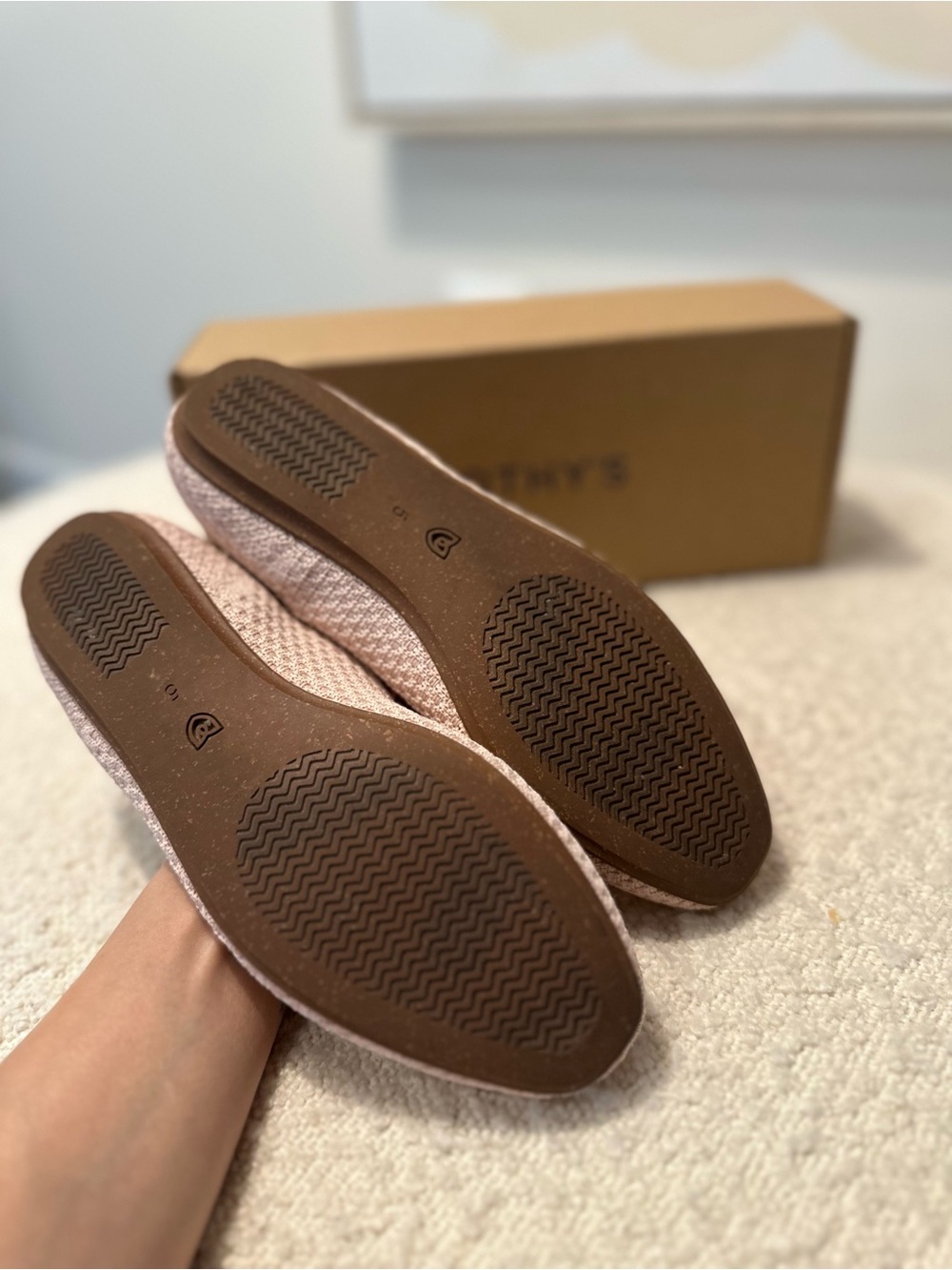 Rothy's Dusty Rose Knit Ballerina Flats - Picture 4 of 5